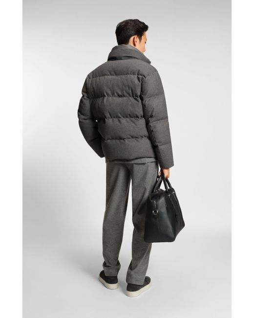 Boss Gray Grey Men's Down Jackets Size 40r for men
