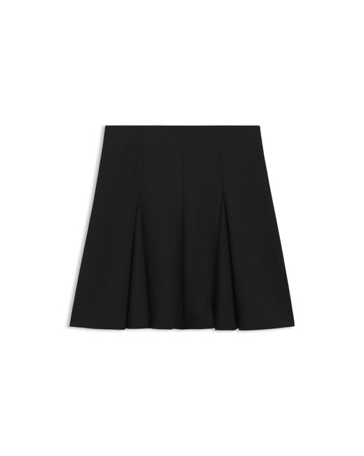 HUGO Black A-Line Mini Skirt With Godet Inserts