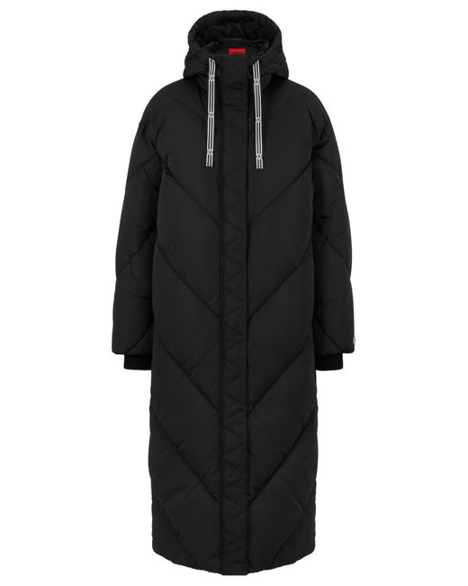 BOSS by HUGO BOSS Synthetic Relaxedfit Longlength Padded Coat With