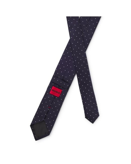 HUGO Blue Italian-Made Tie for men