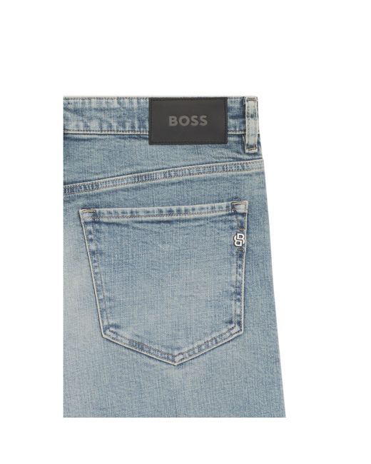 Boss Blue Straight-Fit Jeans for men