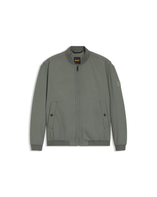 Boss Gray Water-Repellent Bomber Jacket for men