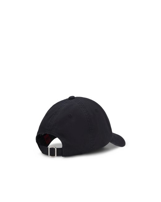 HUGO Black Cotton-Twill Cap With Heart Branding