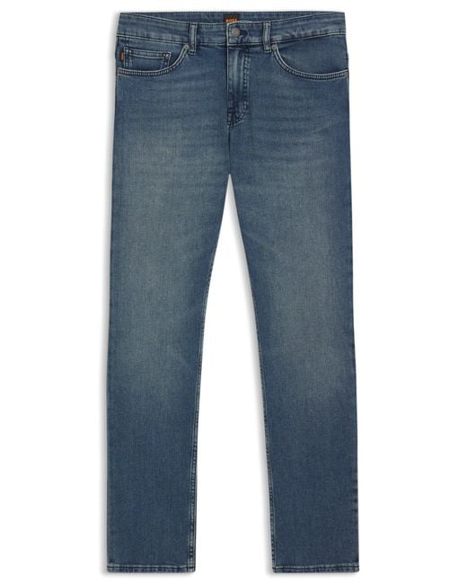 Boss Slim-Fit Delaware-Jeans Van Comfortabel Stretchdenim in het Blue voor heren