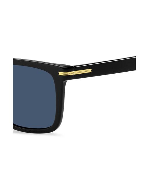 Boss Black-acetate Sunglasses With Signature Hardware for men