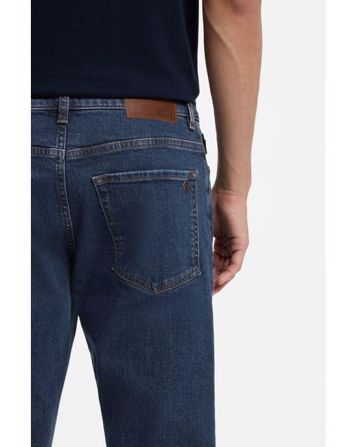 Boss Regular-Fit Maine-Jeans Van Blauw Stretchdenim in het Blue voor heren