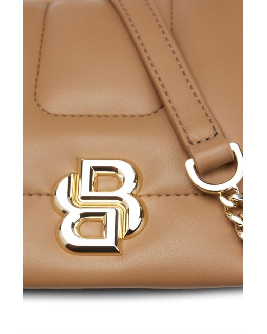 Boss Brown Crossbody Bag With Double B Monogram