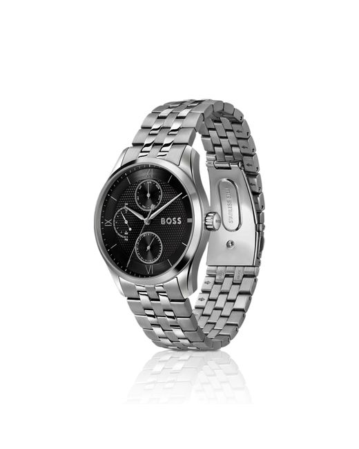 Boss Metallic Dial Watch With Multi-Link Bracelet for men