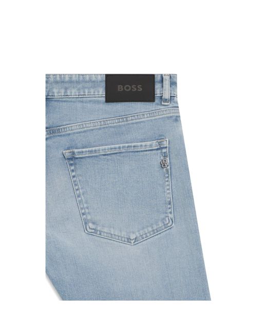Boss Blue Delaware Slim-Fit Jeans for men