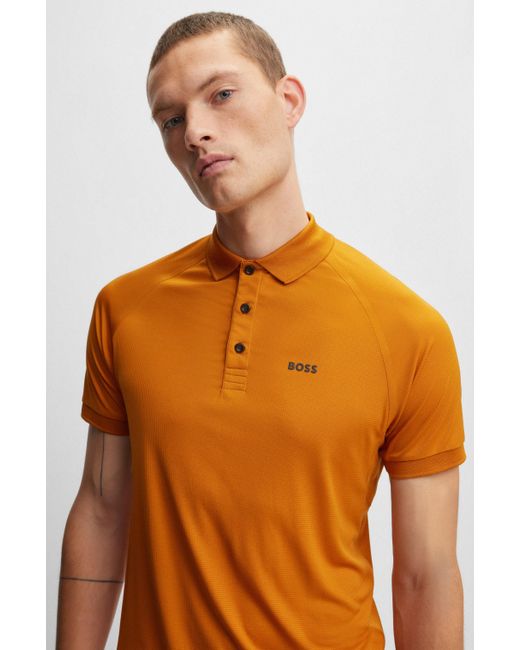 Boss Orange Slim-fit Polo Shirt In Structured Jersey for men