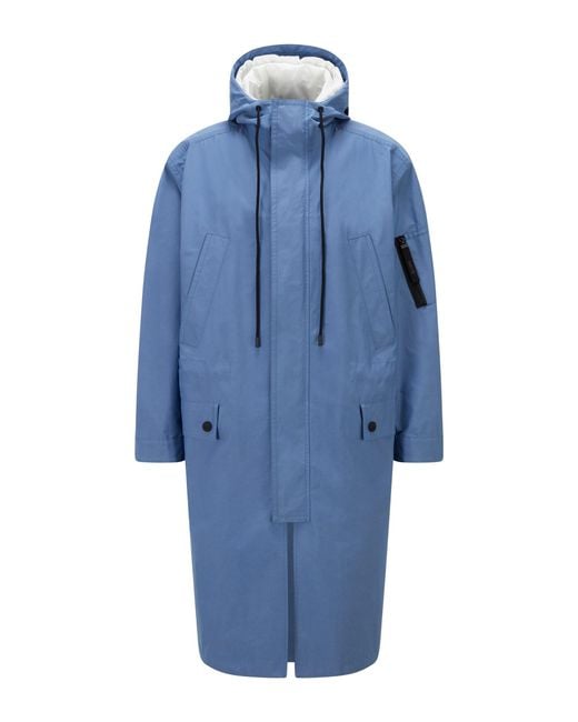 BOSS by HUGO BOSS Wasserabweisender Canvas-Mantel mit Innenjacke mit  Reißverschluss in Blau für Herren | Lyst AT