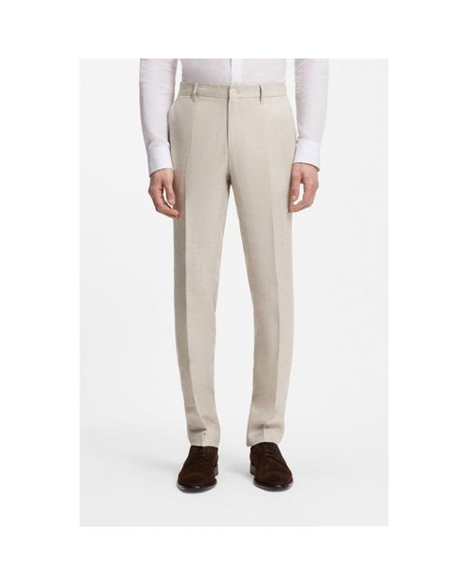 Boss Natural Slim-Fit Trousers for men