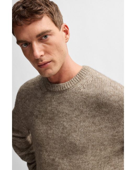 Boss Brown Selected By Beckham Sweater With Wool And Silk for men