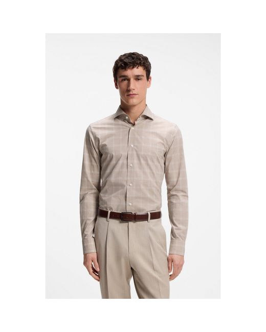 Boss Gray Slim-Fit Shirt for men