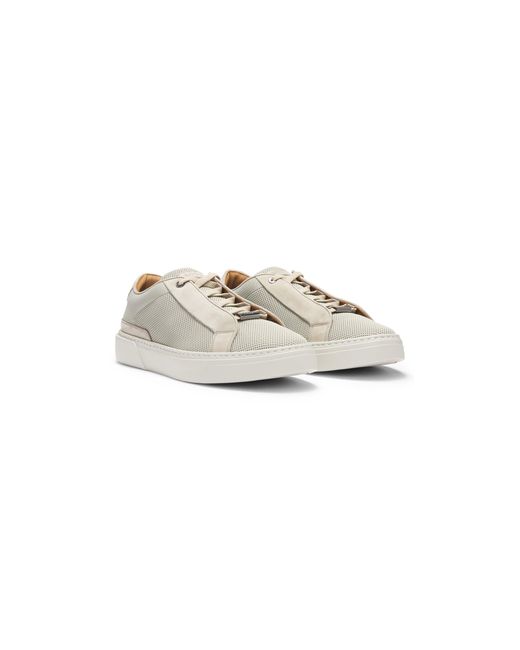 Boss Natural Gary Low-Top Trainers With Breathable Knit Uppers for men