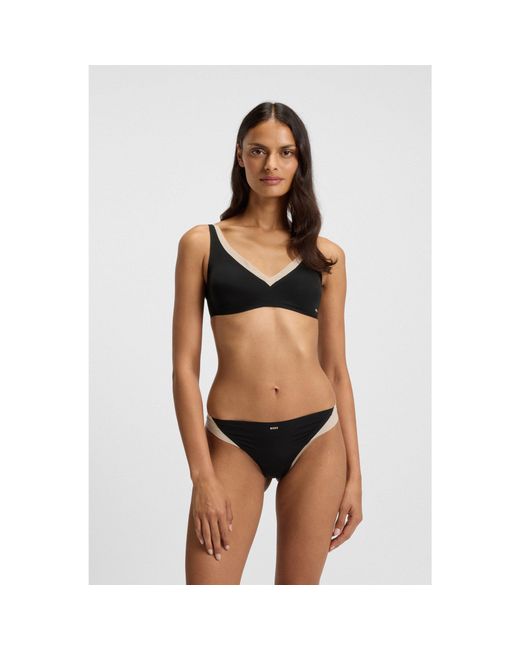 Boss Black Two-Tone Bra With Adjustable Straps