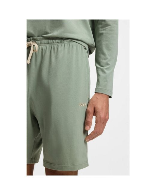 Boss Green Logo-Embroidered Shorts for men