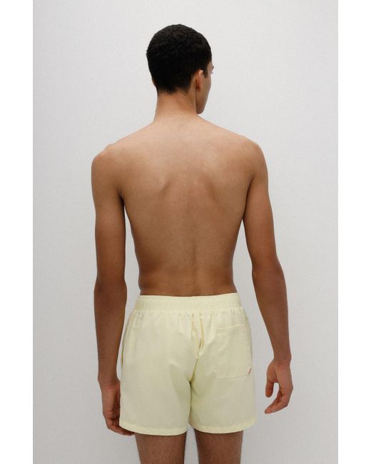 BOSS by HUGO BOSS Swim Shorts With Logo Print in Yellow for Men Lyst