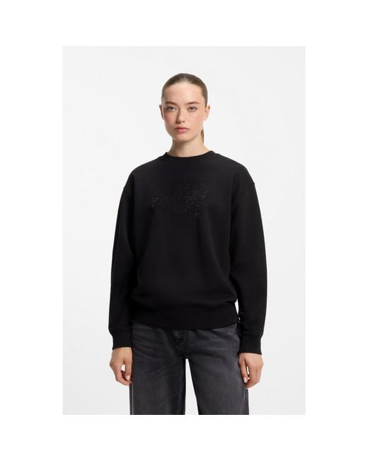 HUGO Black Relaxed-Fit Sweatshirt