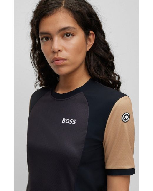 Top logoté en jersey Regular Fit x ASSOS avec protection UPF 35 Boss en coloris Black