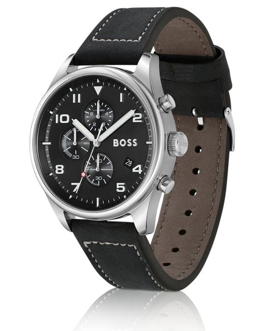 Mens hugo boss navigator chronograph clearance watch