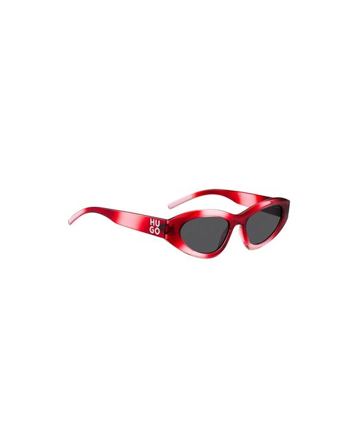 HUGO Red Sunglasses With Stacked-Logo Temples for men