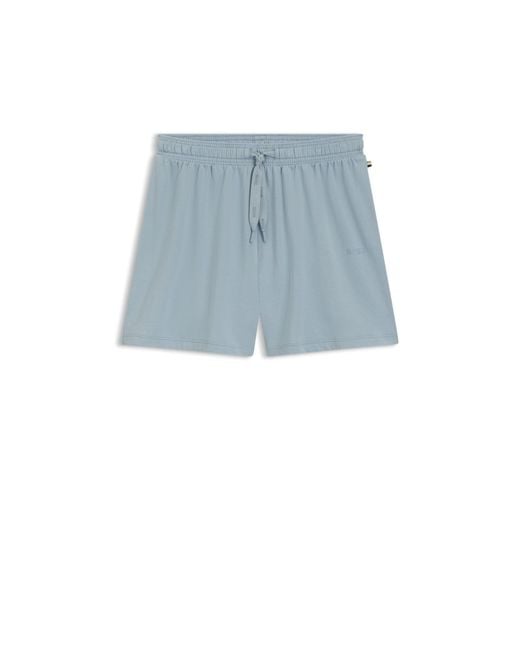 Boss Blue Drawstring Pyjama Shorts