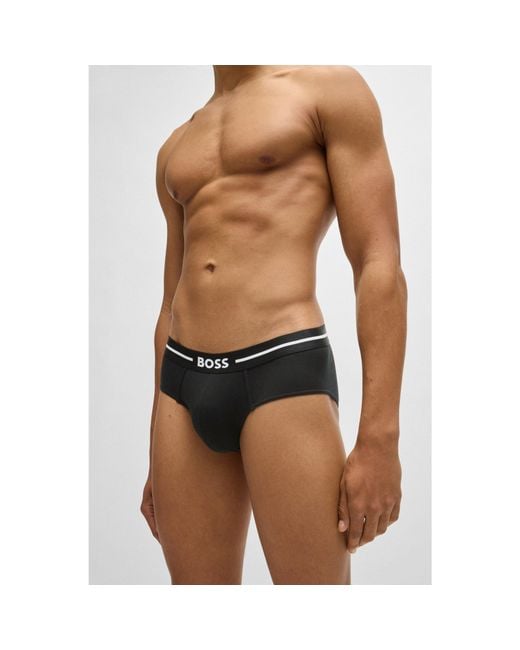 Boss Black Three-Pack Of Stretch-Cotton Trunks for men
