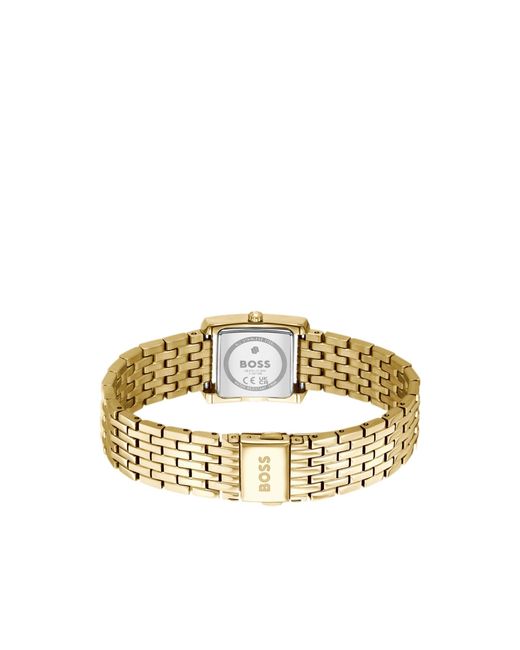 Boss Metallic Lucy Scala-Tone Watch With Square Case