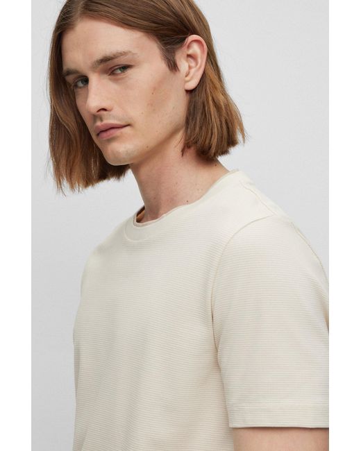 BOSS by HUGO BOSS Slim fit T shirt In Structured Cotton With