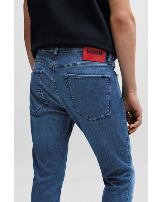 HUGO Extra Slim-fit Jeans Van Comfortabel Blauw Stretchdenim in het Blue voor heren