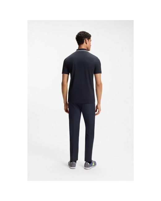 Boss Blue Active Slim-Fit Polo Shirt for men