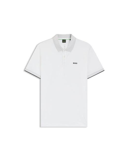 Boss White Paddy Polo Shirt for men
