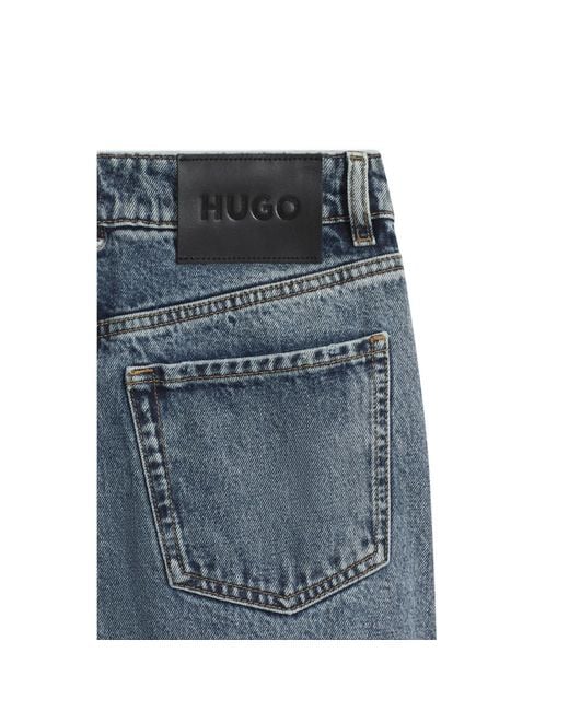 HUGO Blue Barrel-Fit Jeans