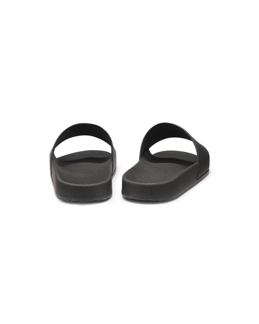HUGO Black Slides With Logo Strap for men