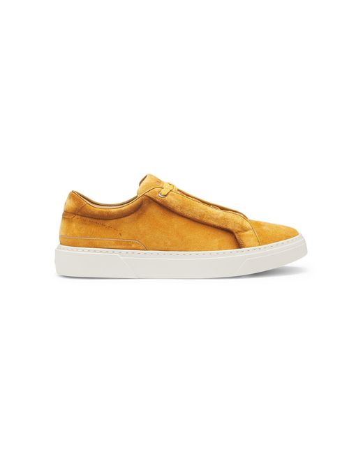 Boss Gary Lowtop Sneakers Aus Veloursleder in Orange für Herren