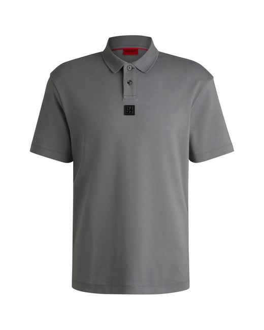 HUGO Blue Light Grey Men's Polo Shirts Size M for men