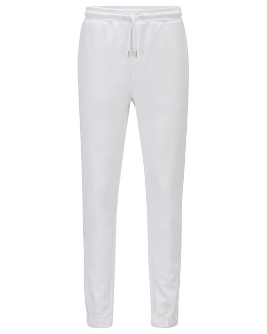 BOSS by HUGO BOSS Cotton-blend Tracksuit Bottoms With Logo Detailing in  White for Men | Lyst Canada