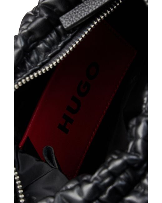 HUGO Black Umhängetasche aus Kunstleder in Stepp-Optik