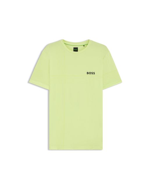 Boss Yellow Active Stretch-Jersey Slim-Fit T-Shirt With Moisture Management for men