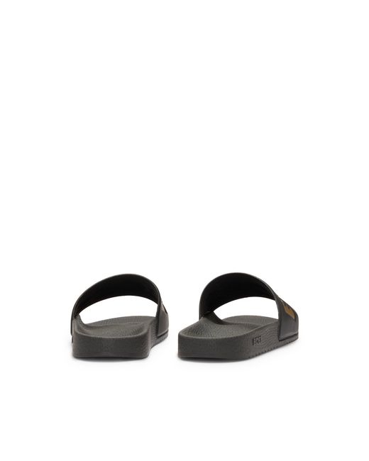 Boss Black Italian-Made Slides With Large Logo Detail for men