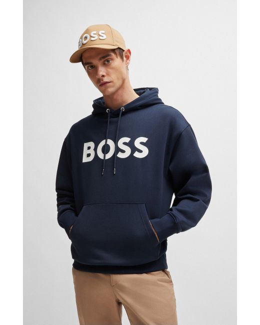 Boss Cap aus Baumwoll-Twill mit 3D-Logo-Stickerei in Natural für Herren
