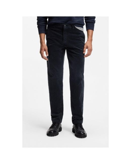 Boss Black Tapered-Fit Trousers for men