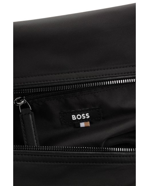 Boss Weekender mit Logo-Riemen und doppeltem Monogramm aus Metall in Black für Herren