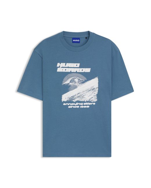 HUGO Light Blue Men's T-shirts Size M for men