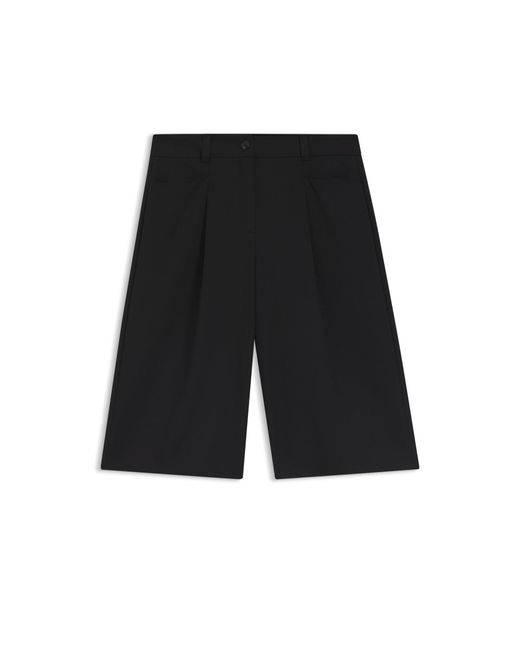 Boss Black Regular-Fit Bermuda Trousers With Flared Leg
