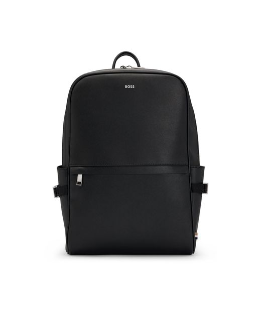 Boss Black Backpack With Signature Stripe And Logo Detail for men