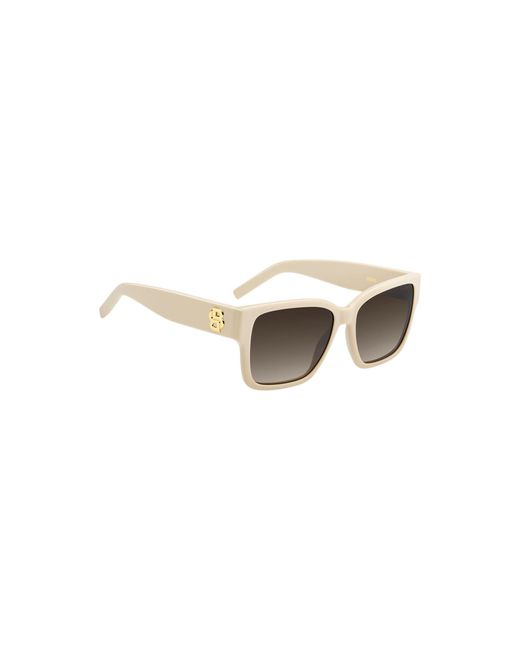 Boss Natural Acetate Sunglasses With Double B Monogram