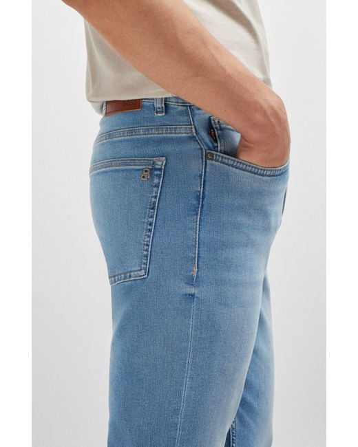 Boss Slim-fit Jeans In Blue Super-stretch Denim for men