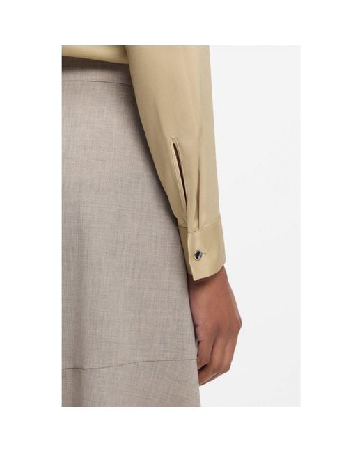 Boss Natural Collarless Regular-Fit Blouse